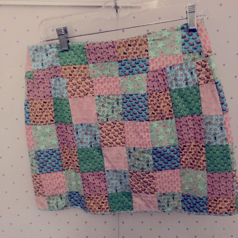 Vineyard vines cotton patch work quilt skirt